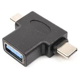 Переходник PowerPlant USB 3.0 Type-C, XiaomicroUSB (M) – USB 3.0 OTG AF