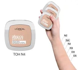 Компактна пудра для обличчя L’Oréal Paris Alliance Perfect, відтінок N4 Бежевий, 9 г (A2682305) - мініатюра 4