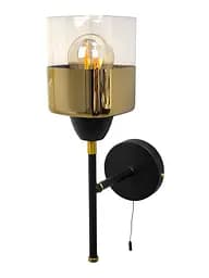 Мінімалістичне бра Brille до кабінету BR-270W/1 E27 PB+BK