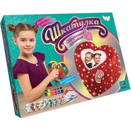 Набір для творчості Danko Toys Шкатулка. Виблискуюча паєтками SHR-01-3-4-8 Бірюзовий