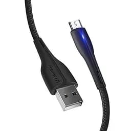 Кабель ColorWay USB - micro USB (M/M), PVC + Led, 2.4 А, 1 м, Black (CW-CBUM034-BK) - мініатюра 10
