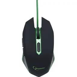 Оптична ігрова мишка Gembird MUSG-001-G, USB інтерфейс, зелений колір