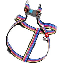 Шлея для собак Waudog Nylon Лінія 1, анатомічна, з QR паспортом, 50-80х2 см, різнокольорова (5053) - мініатюра 2