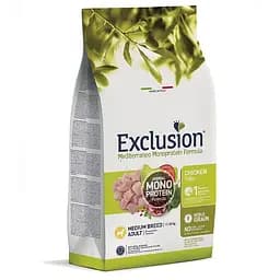 Сухий корм Exclusion Adult Chicken Medium Breed для дорослих собак середніх порід 3 кг
