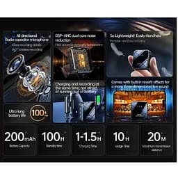 Мікрофон петличний бездротовий Remax K11 Type-C Black (100588) - мініатюра 3