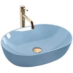 Умивальник Rea Lisa blue shiny накладний REA-U6620, Синий