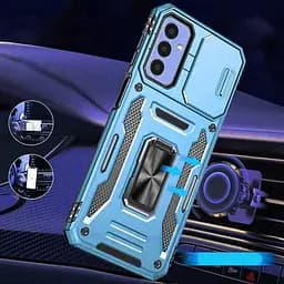 Ударостійкий чохол Camshield Army Ring для Samsung Galaxy A37 5G / A36 5G / A56 5G Блакитний / Light Blue - мініатюра 3