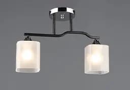 Люстра на два плафона A4456/2 Черный+Хром