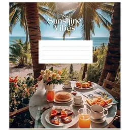 Зошит загальний Школярик Sunshine vibes у клітинку 48 аркушів 10 шт. (048-3319K)