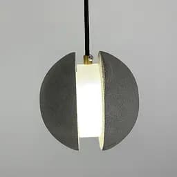 Підвіс MOON CONCRETE у вигляді розділеної сірої бетонної кулі Line.F MJ 169-140 GR - мініатюра 5