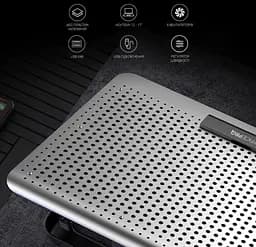 Охолоджувальна підставка для ноутбука до 17 дюймів OfficePro OPCP-620 2xUSB 6xfans - мініатюра 5