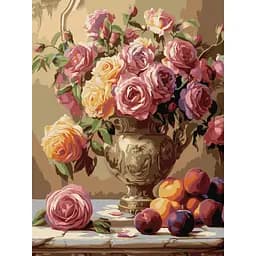 Набір для розпису по номерах Різнокольорові троянди, 30x40 см, КНО3291