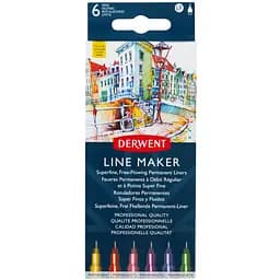 Набір лінерів Line Maker Colour 6 шт кольорові Derwent