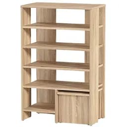 Полиця для взуття Flamecame з табуреткою з ДСП II O-2 Дуб сонома