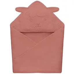 Рушник з капюшоном Lionelo Muslin Hooded Towel Red Coral 80х80 см