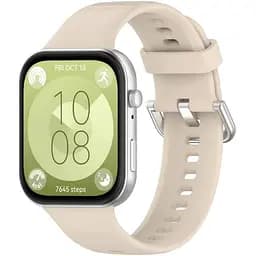 Ремінець DK для Huawei Watch Fit 3 Silicone Sport Classic (017792) (ivory) - мініатюра 2