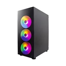 Корпус 1stPlayer V3-B-BK-4F1, Black, без БЖ, Midi Tower, ATX / Micro ATX / Mini ITX, 1xUSB 3.0 / 2xUSB 2.0, макс. CPU - 165 мм / VGA - 320 мм, 4x120 мм RGB, бічна панель із загартованого скла - мініатюра 3