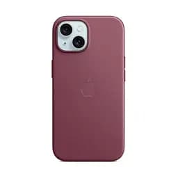 Чехол для Apple iPhone 15 Plus, FineWoven Case with MagSafe, бордовый, защитная накладка из материала FineWoven, противоударный, для iPhone, защита всего корпуса, поддержка беспроводной зарядки и MagSafe, (ARM71979)