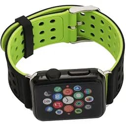 Двойной ремешок Primo с перфорацией для Apple Watch 42 мм, 44 мм, 45 мм Black Green