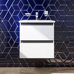 Тумба підвісна AM.PM X - Joy 55 см з умивальником M85-FHX0552-WC0552WG38 - мініатюра 2