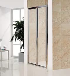 Душові двері Eger Bifold 90x195 см розсувні прозоре скло профіль хром 599-029-90, прозорий, хром - мініатюра 2