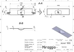 Умивальник Miraggio JESSEL 1800 (0002701) Miramarble, Глянцевий, Накладний, Білий - мініатюра 2