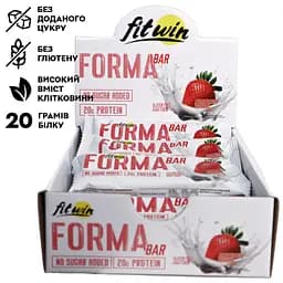 Батончик FitWin Forma Bar Полуничний йогурт 720 г (12 шт. х 60 г) - мініатюра 2