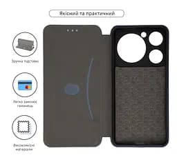 Чехол-книжка для ZTE Nubia Music, G-Case, синий, кожаный чехол-книга из экокожи (PU) и TPU, с магнитом, с подставкой и вместительным кардхолдером, противоударный, защита всего корпуса, ArmorStandart (ARM78996) - мініатюра 3