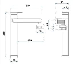 Змішувач для умивальника Rea Paco black REA-B0536, Чорний матовий - мініатюра 10