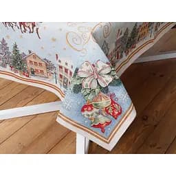 Скатертина Lefard Home Textile Comet гобеленова новорічна з люрексом 140х140 см (716-010) - мініатюра 2