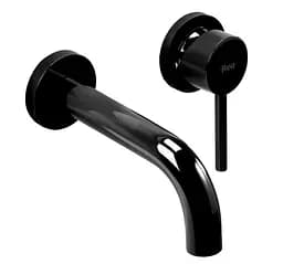 Смеситель для умывальника Rea Lungo black glossy + BOX скрытого монтажа REA-B4421 Черный матовый