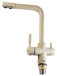 Смеситель для кухни однорычажный под фильтр латунь Ø35 беж Frap 1/10 F4352-20 Бежевый