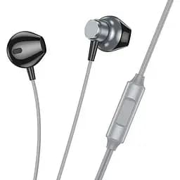 Дротові навушники Hoco M125 Smart metal універсальні earphones with microphone, 3.5mm, 1.2m, metal-grey