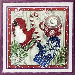 Алмазна вишивка мозаїка стразами на підрамнику, зі спец. стразами на підрамнику, 30*30 див. Теплі радості.