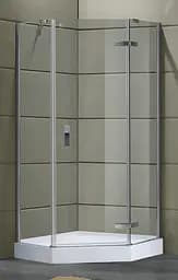 Душова кабіна Eger Stefani 90x90 на низькому піддоні 599-535, Хром - мініатюра 2