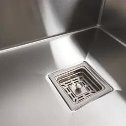 Кухонна мийка Platinum Handmade 78x50С L з нержавіючої сталі 3.0 мм квадратний сифон 78x50x22 см сатин - мініатюра 9