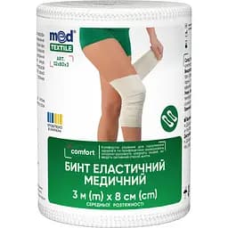 Бинт эластичный MedTextile средней растяжимости 3 м х 8 см