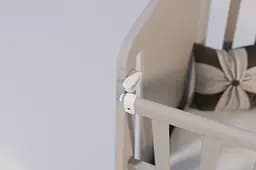 Ліжечко для новонароджених з механізмом заколисування, відкидним бортиком та ящиком "Умка" BabyRoom Білий - мініатюра 2