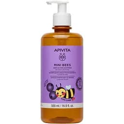 Ніжний дитячий шампунь Apivita Mini Bees з чорницею та медом, 500 мл