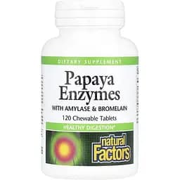 Ензими папайї та бромелаїну Natural Factors Papaya Enzymes 120 таблеток