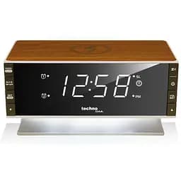 Годинник настільний з радіо Technoline WT487 Wireless Mobile Charging White/Brown (WT487) - мініатюра 3