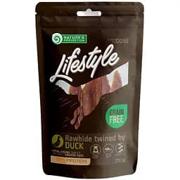 Лакомство для собак палочки из кожи с уткой Nature's Protection Lifestyle Rawhide Sticks Twined By Duck 75 г