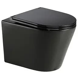 Подвесной унитаз Mixxus Premium Bevel-0301-T3 Black 515x355x365 мм, система смыва Tornado 3.0 MP6595, Черный матовый