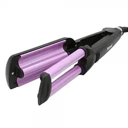 Потрійні щипці плойка для волосся Kemei KM-2022 для гофрування та хвилястого укладання 45 Вт Фіолетовий