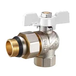 Кран з американкою кульовий Zegor FAOL12 кутовий з антипротіканням 3/4" PN40 30412