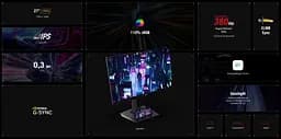 Монітор Asus 27" ROG Strix XG279CNS (90LM0AW0-B01371) IPS Black 380Hz - мініатюра 8