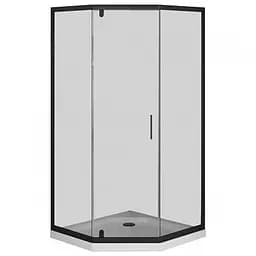 Душевая кабина Am.Pm Gem 5-corner Pivot 90x90 см без поддона black W90UG-405-090BT, прозрачный, черный