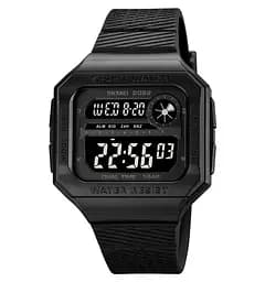 Годинник чоловічий спортивний наручний Skmei 2022 (Чорний з чорним циферблатом)