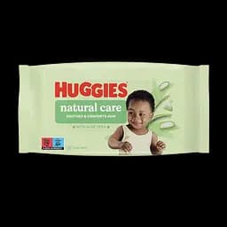 Вологі серветки Huggies Natural Care 560 шт. (10 уп. х 56 шт.) - мініатюра 2