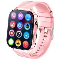 Дитячий GPS-годинник JETIX DF100 Pro Kids з вібродзвінком, 4G відеодзвінком і ліхтариком (Pink)